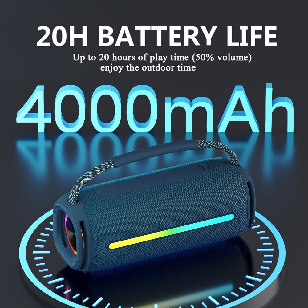 Portable Bluetooth Speaker 50W Party Audio Model with LED Lights, FM Radio, USB and TF Playback