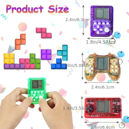 Party Favors Gaming Controller Keychains, 12-Piece Mini Backpack-Clip Set for Game-Themed Events