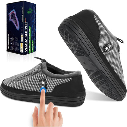 Rechargeable Heated Slippers with 5000 mAh Battery, Three Heat Settings and M or L Size Options