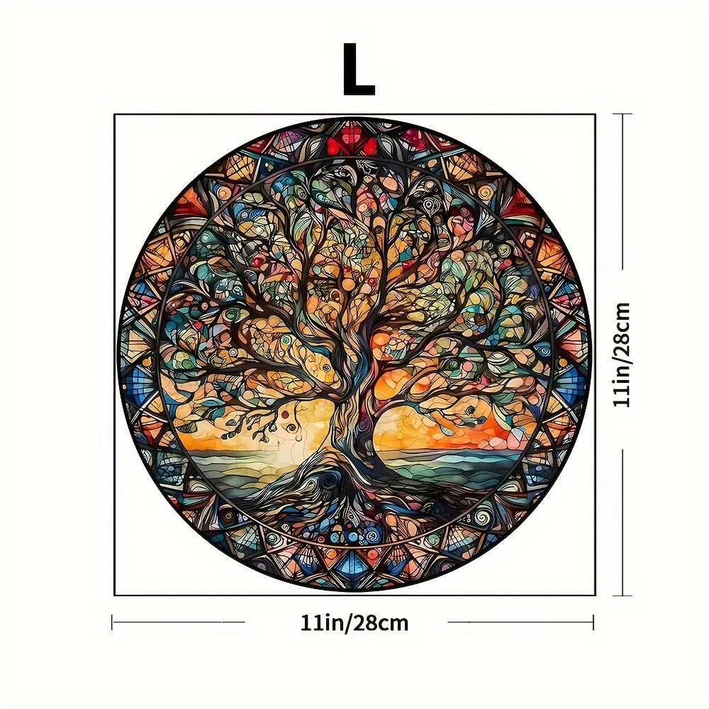 Tree of the Universe Wooden Jigsaw Puzzle with Irregular Pieces and 11 x 11 Inch Pictured Display Size