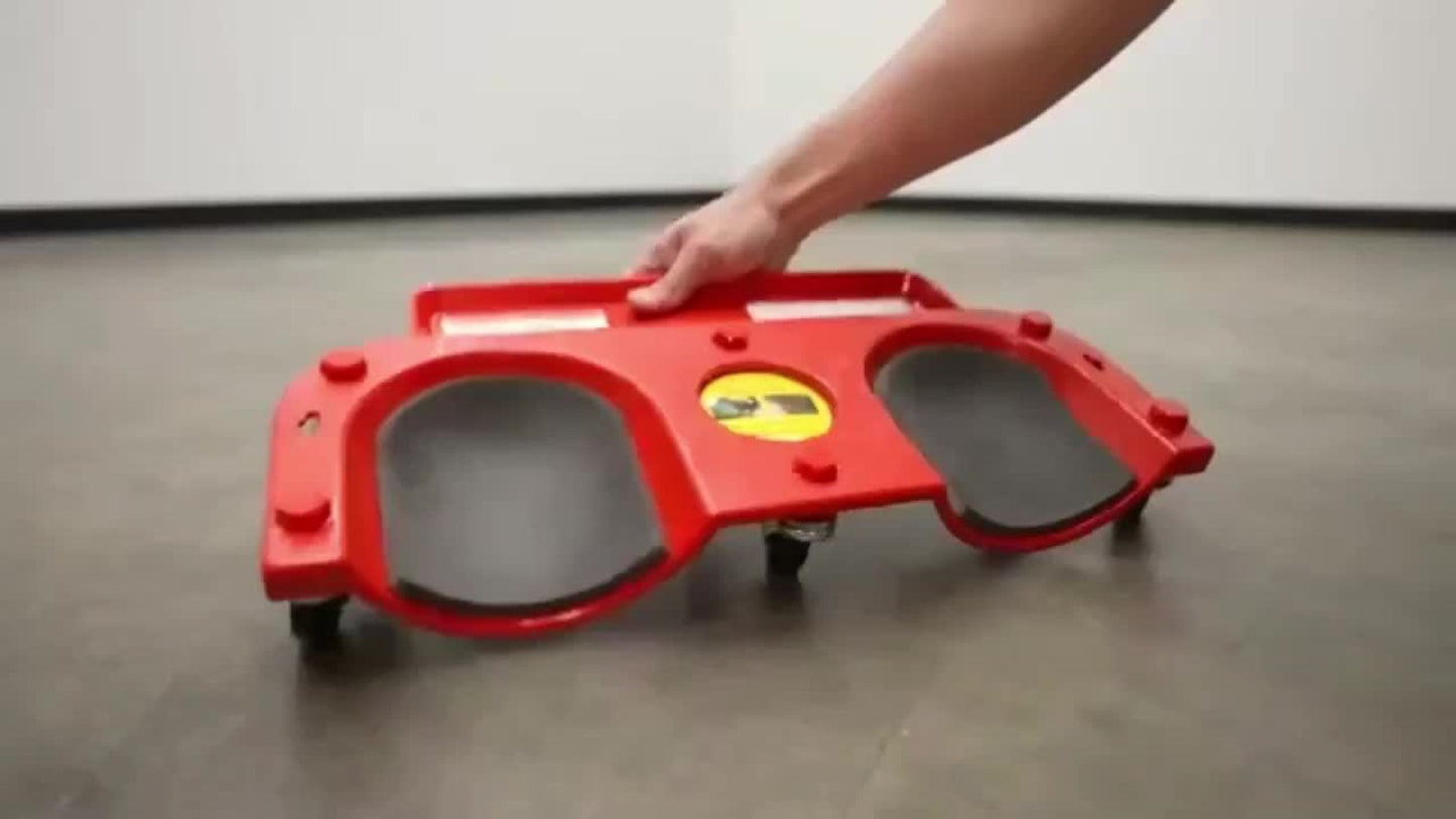 Rolling Knee Pad with Wheels & Built-In Tool Tray - Cushioned Kneeling Platform for Mechanics, Carpenters & Flooring Work