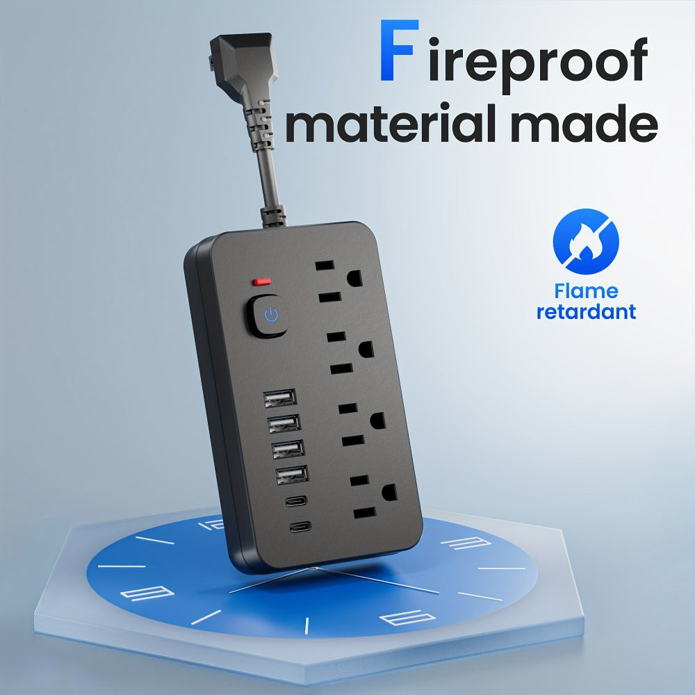 Power Strip Wall-Mount Outlet Extender with 10-in-1 or 14-in-1 Port Layout, USB-C and Master Switch