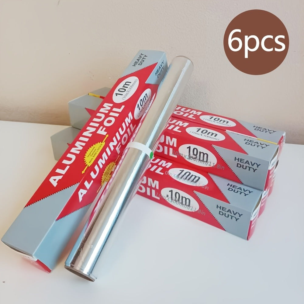 Heavy-Duty Aluminum Foil Roll Set in Six or 12-Roll Options for Baking, Grilling and Food Wrapping