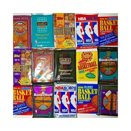 Sports Trading Cards, Five-Pack Assorted Basketball Card Bundle with Mixed NBA Retail Pack Artwork