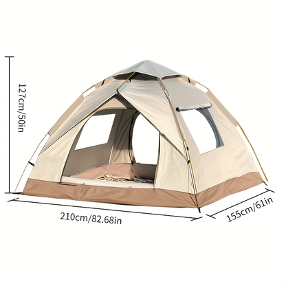 Pop Up Tent Windproof Sun Resistant Double Door Camping Outdoor