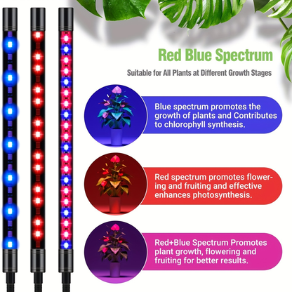 Remote Control Grow Light 4/5 Head Red Blue White Full Spectrum | 29-61'' Adjustable Tripod Stand Auto Timer | Indoor Plants Wireless Floor Lamp