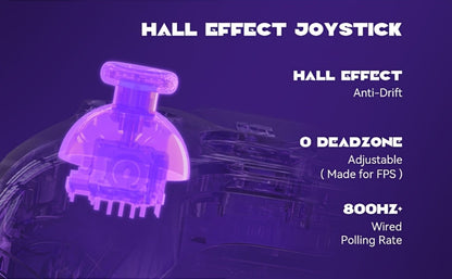 Hall Effect Wireless Gaming Controller V2 White – Interactive Screen, RGB Lighting, Remappable Buttons, 1800mAh Battery with Charging Dock, No Drift for PC Switch iOS Android Steam Deck – Not Compatible with PS or Xbox