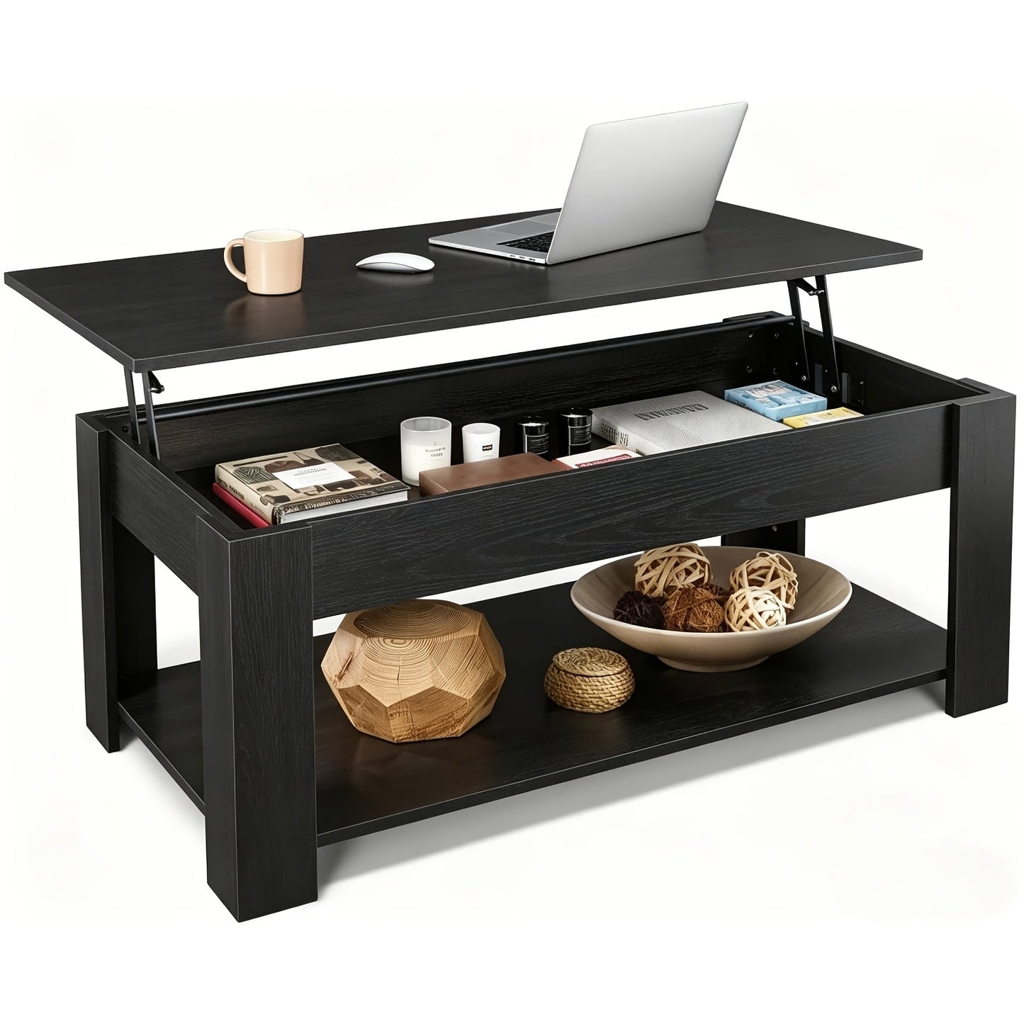 Coffee Table shown in the Black Oak option