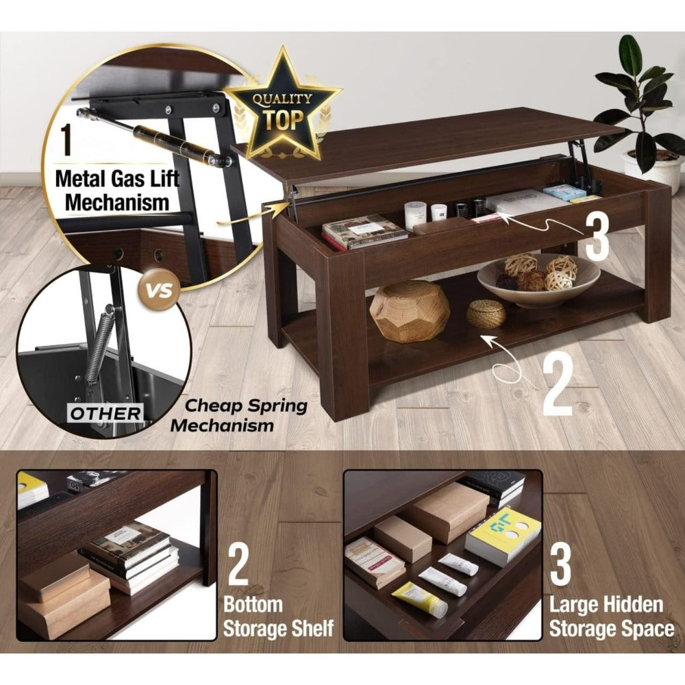 41-Inch Coffee Table with Hidden Storage for Work, Display, and Everyday Use detail image - detail view 10
