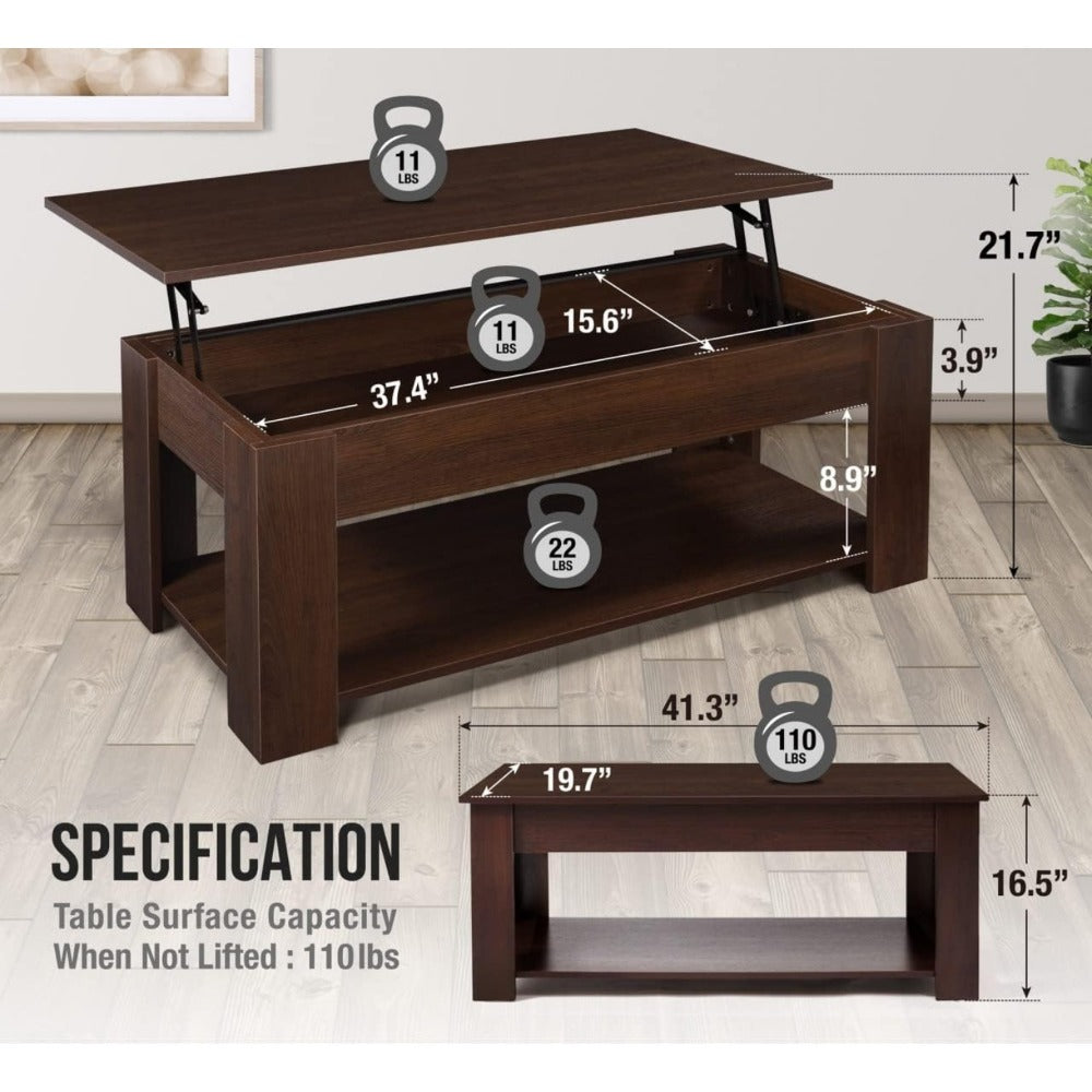 41-Inch Coffee Table with Hidden Storage for Work, Display, and Everyday Use detail image - detail view 4