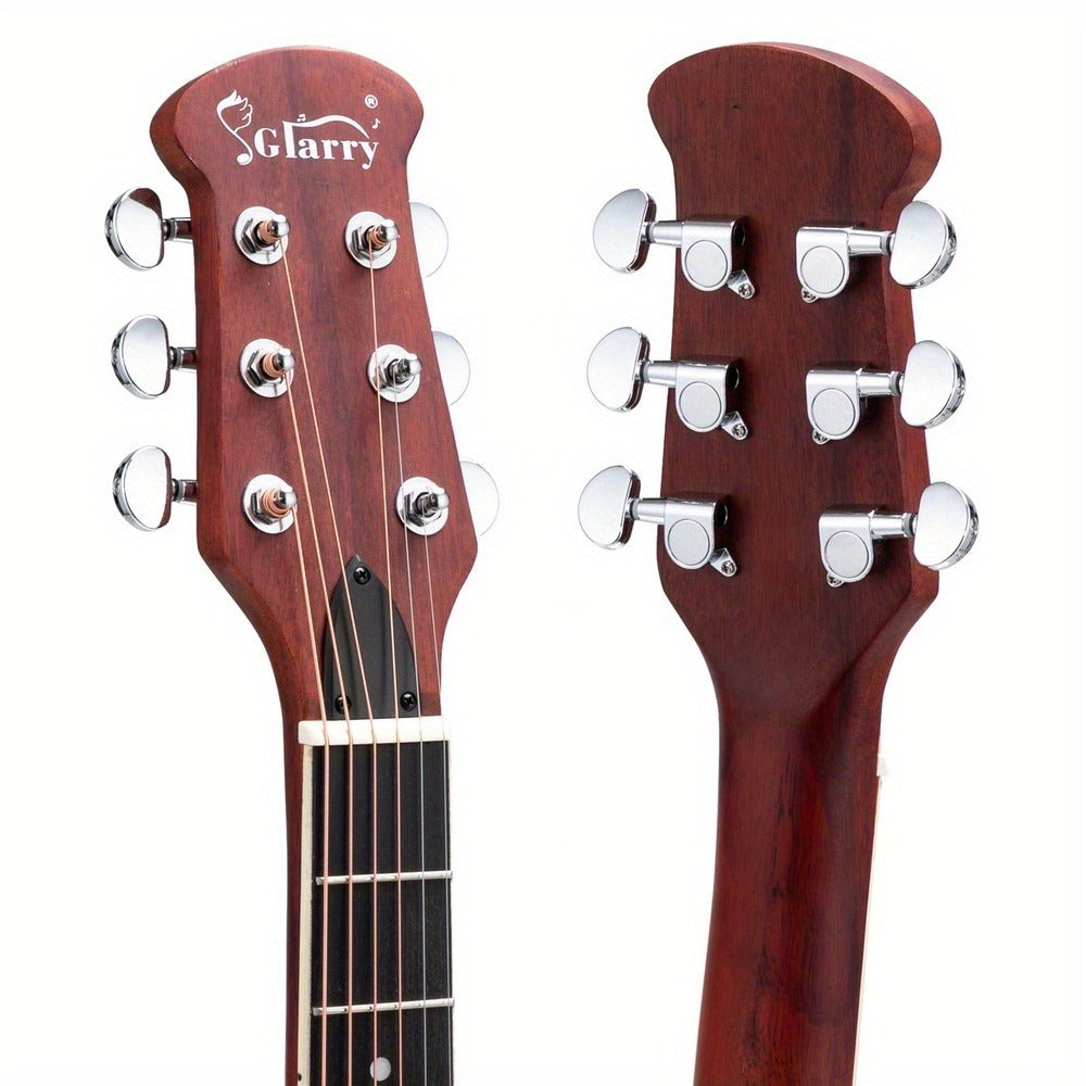 41 Inch Full-Size Cutaway Acoustic-Electric Guitar Grape Voice Hole Spruce Top Round Back Sunset Color detail image - detail view 10