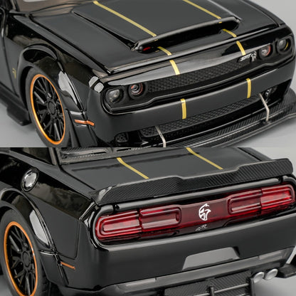 1:32 Scale Dodge Hellcat Die-Cast Metal Car Model with Openable Doors & Display Base – Collector Diecast Vehicle, Desk Decoration, Birthday Christmas Gift for Adults Men