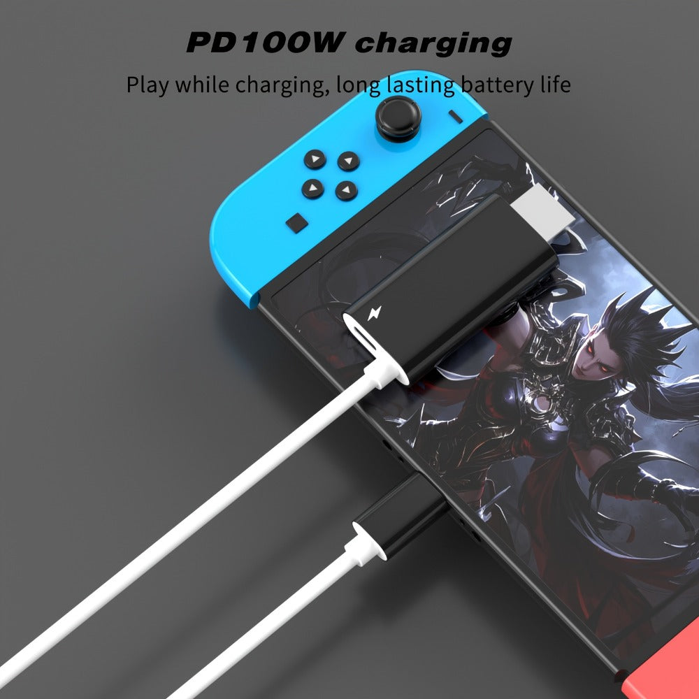 USB C to HDMI Cable 4K 30Hz for Nintendo Switch OLED - PD 100W Charging Portable USB-C HDTV Adapter for Laptop Tablet Phone MacBook