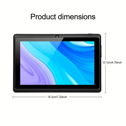 Bluetooth Android 14 Tablet 7 Inch, 4GB RAM 32GB ROM Expandable, Quad-Core IPS HD Display 3500mAh Battery, Dual Camera Wi-Fi, Lightweight Portable Tablet for Kids Students Seniors Everyday Use – Gray