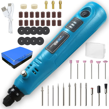 Cordless Rotary Tool Kit 3.6V USB Charging – Sanding Polishing Drilling Engraving Multi-Purpose Power Tool for Home Workshop Hobbyists 25/53/86 Pcs