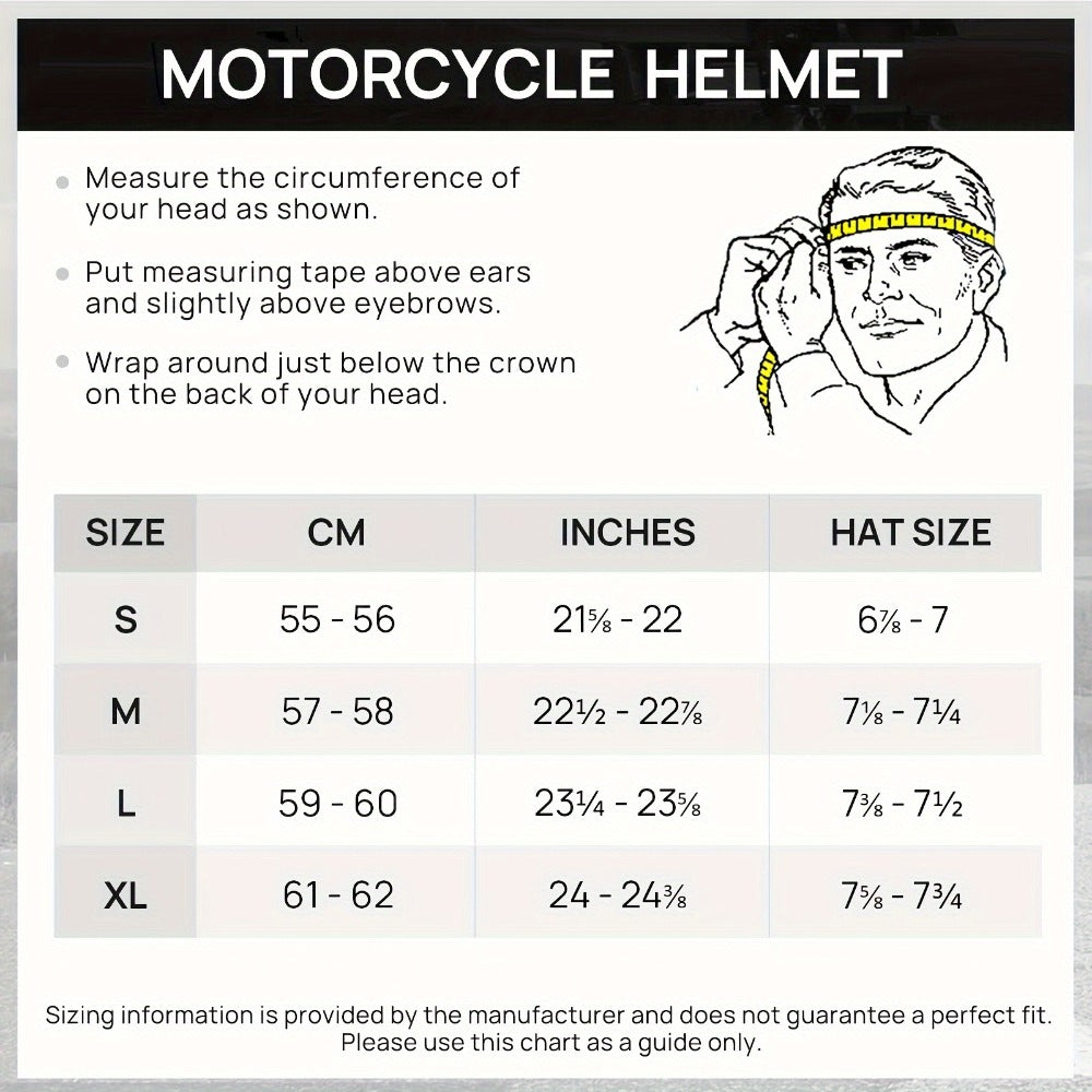 Full Face Motorcycle Helmet DOT Certified – Removable Washable Liner, Color Lens Compatible, Unisex S–XL, Matt Black / Gloss Black / White