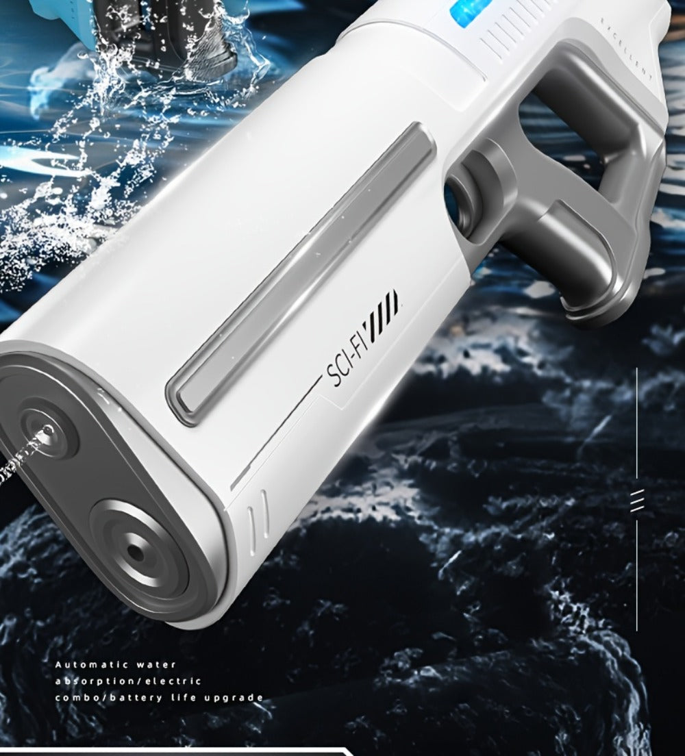 Electric Pulse-Light Water Blaster with Auto-Suction Refill, 16.54-Inch Body and Three Color Options
