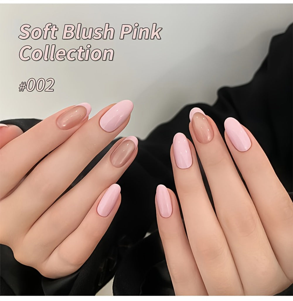 Gel Nail Polish – Set 8 Colors Semi-Permanent Soak-Off LED Cure Long-Lasting Manicure Kit - 0.51oz Each Bottle Gentle Pink Shades…
