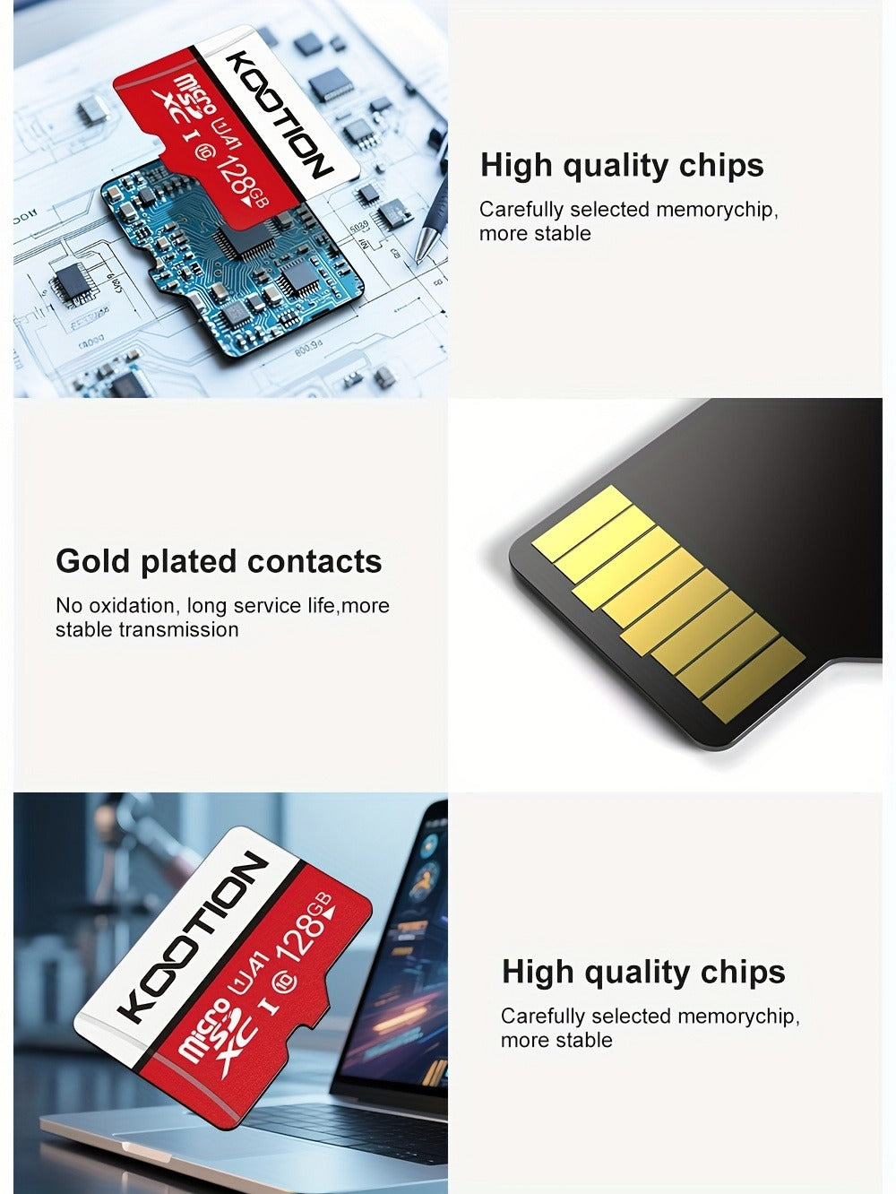 UHS-I C10 90MB/s Micro SD Card Bulk Pack with SD Adapter, TF Memory Card 5 or 10 Pack Full HD 1080P Recording for Smartphone Tablet Laptop Action Camera Dash Cam Drone Game Console – 512MB to 128GB