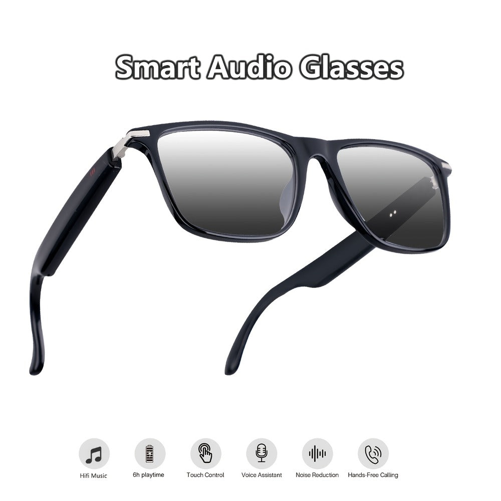 Photochromic Smart Audio Glasses – Auto-Tinting Sunglasses with Built-in Speaker & Mic, HD Voice Calls, Hi-Fi Music, Anti-Blue Light – for Sports, Driving & Daily Wear