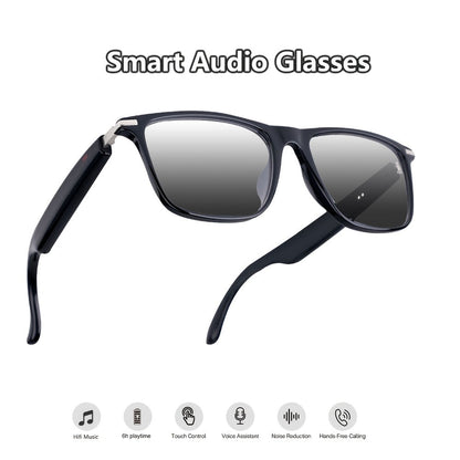 Photochromic Smart Audio Glasses – Auto-Tinting Sunglasses with Built-in Speaker & Mic, HD Voice Calls, Hi-Fi Music, Anti-Blue Light – for Sports, Driving & Daily Wear