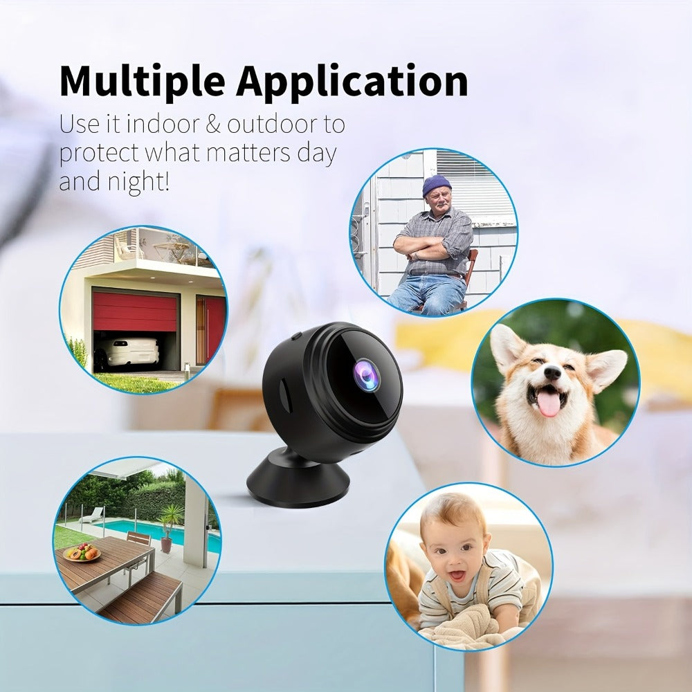 Indoor Security Camera 4-Pack with 1080P Video, 150° Adjustable Rotation, Night Vision and WiFi Connection