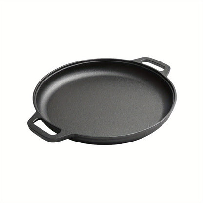 Pre-Seasoned Cast Iron Pan Set - Non-Stick Multifunctional Skillet for Pizza Home Kitchen Outdoor Cooking