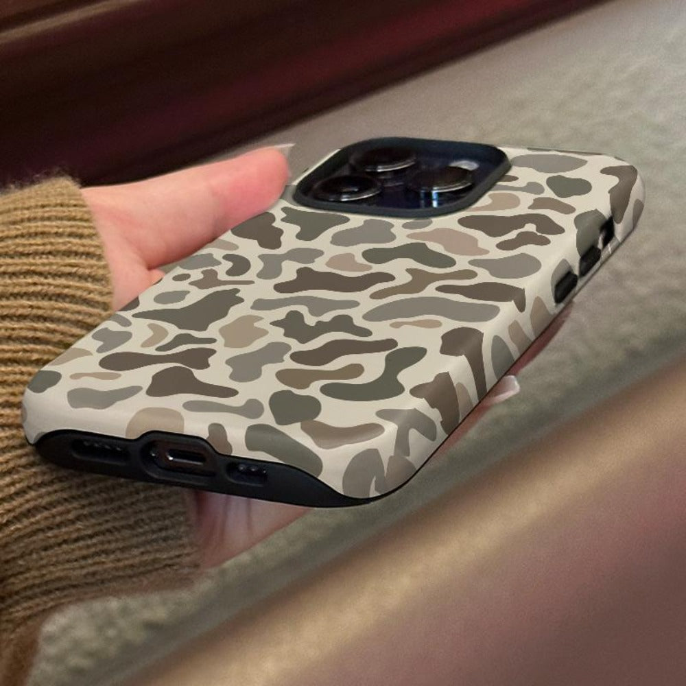 Military Camo Phone Case Heavy Duty Shockproof Dual Layer Rugged Cover Reinforced Edges Drop Protection Bumper for iPhone 17 16 15 14 13 12 11 Pro Plus Air XS Max 7 8 Galaxy S25