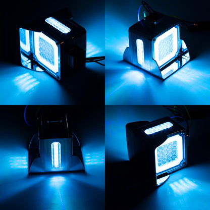 LED Side Marker Lights Square Truck Cab Clearance Lights 12V Waterproof Turn Signal Indicator Side Lights for Cars Trucks Trailers, Multi-Color Available (Red Amber Blue Green Purple Ice Blue)