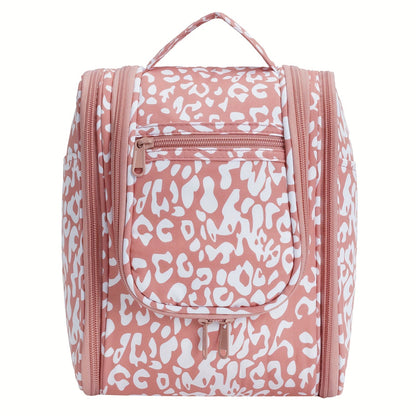 Hanging Toiletry Bag for Women Large Capacity Travel Makeup Organizer Bag with Hook Multi-Compartment Waterproof Cosmetic Pouch 16 Prints for Cruise Gym