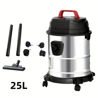 Wet Dry Vacuum Cleaner High-Power Bucket Type 5.28 to 6.6 Gallon Super Suction for Car and Home Dual-Use Cartridge Filter 40dB Quiet Motor Large Capacity Upgraded Deluxe Edition with Accessories