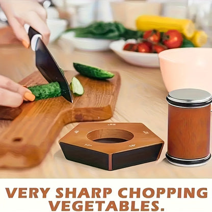 Diamond Rolling Knife Sharpener 2-Angle and 5-Sided Options for Kitchen Outdoor Knives Chef Gift Christmas Halloween Kitchen Accessories