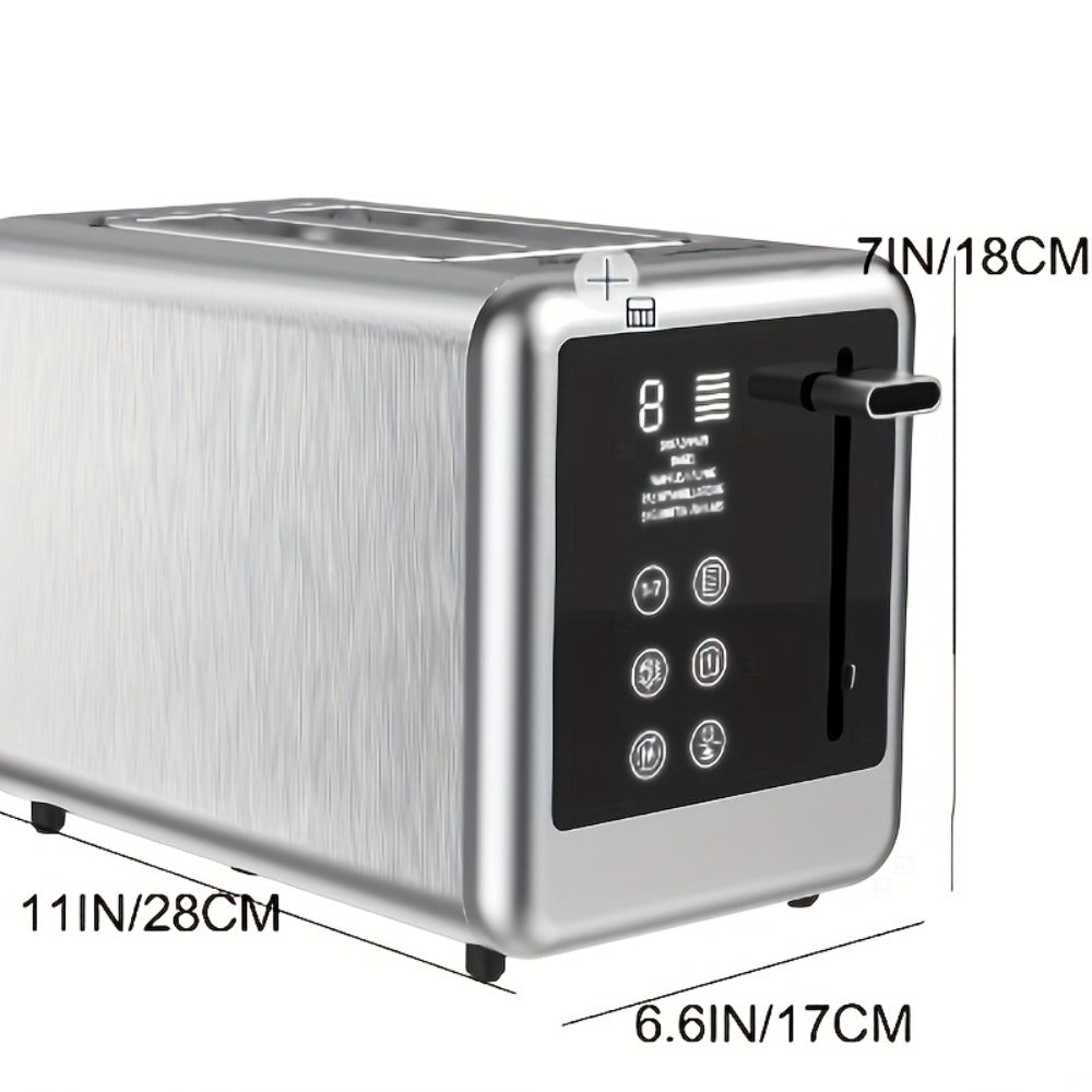Touch-Screen Two-Slice Toaster with Seven Browning Levels, Five Modes and Stainless-Tone Housing