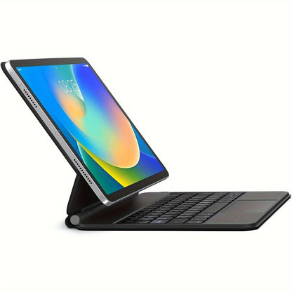 iPad 10th Gen Keyboard Case with Backlit Magic-Style Magnetic Keyboard – Multi-Touch Trackpad, Cantilever Stand, Wireless, Type-C Charging for iPad 10.9" 2022 | Black & White