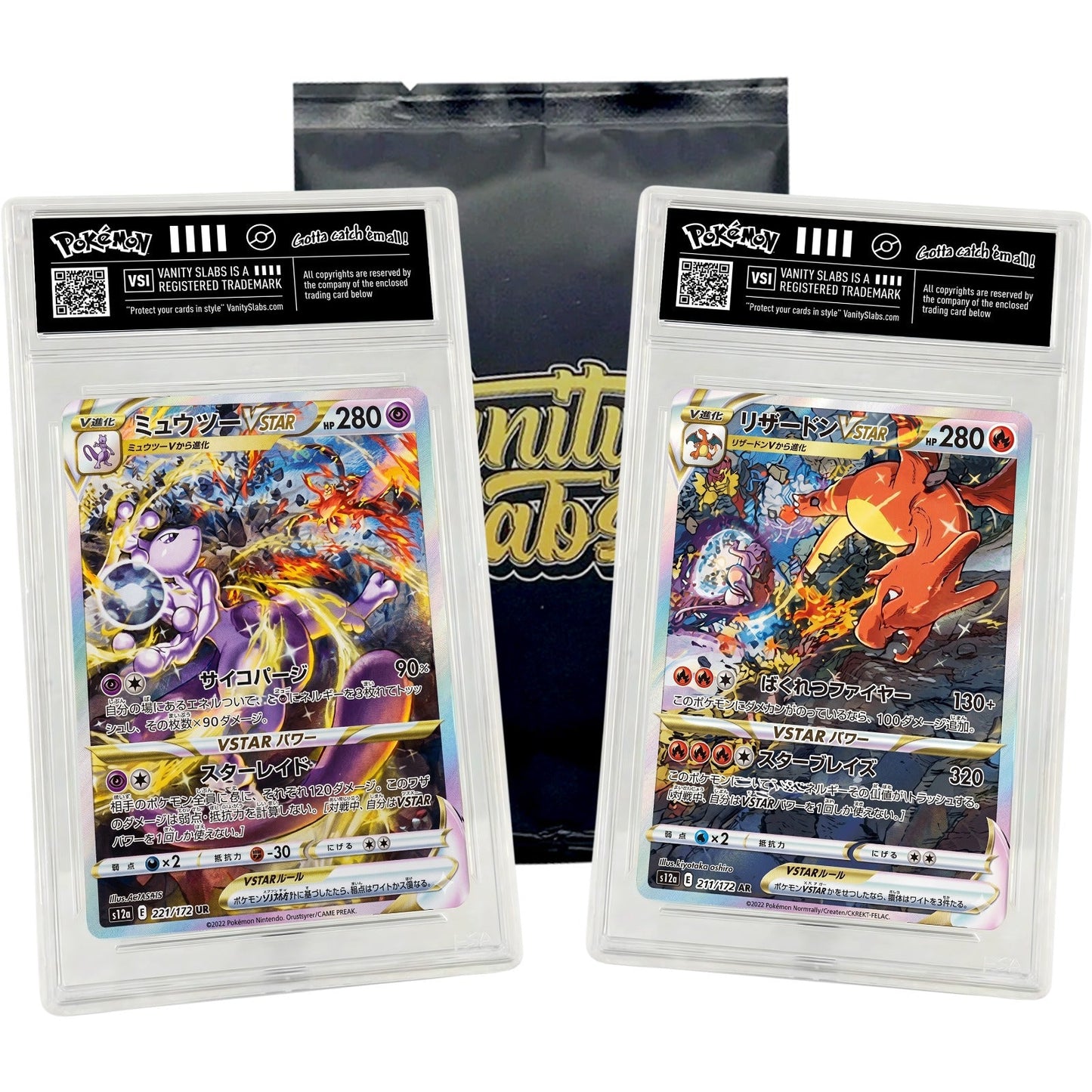 Trading Card Game Mystery Display Holder with English or Japanese Card and One- or Two-Slab Options