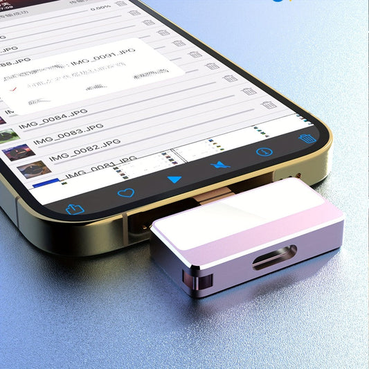 512GB Flash Drive for iPhone 17 16 15 iPad Android Mac – USB-C Photo Stick Thumb Drive External Storage Memory Stick, Plug & Play for USB-C Tablets Computers, No Cloud Needed, Pink Grey