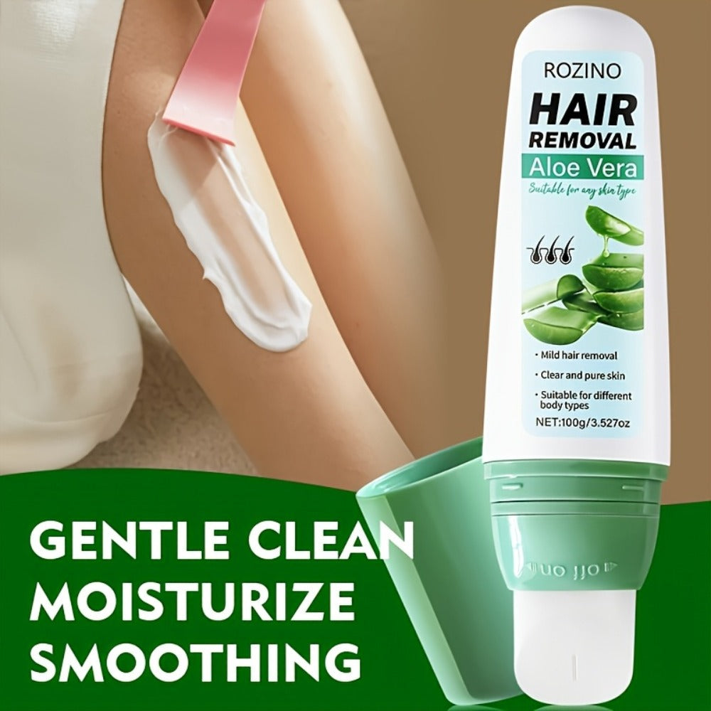 Hair Removal Cream ROZINO 100g Aloe Vera and Squalane Tube with Carton for External Body Grooming