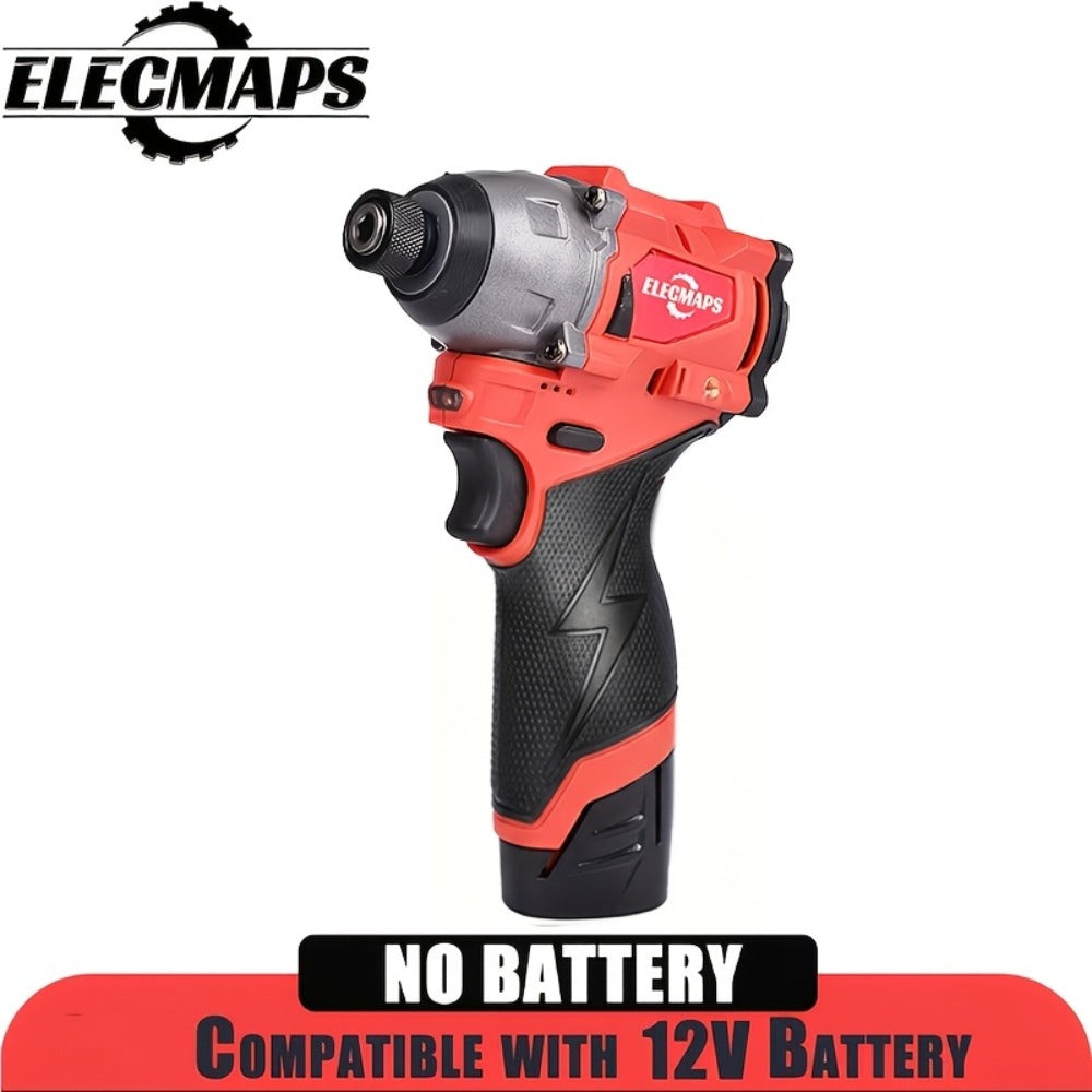 ELECMAPS Cordless Brushless Impact Driver 1/4 Inch – Compact Portable Power Tool for Tight Spaces | Great Gift for Men