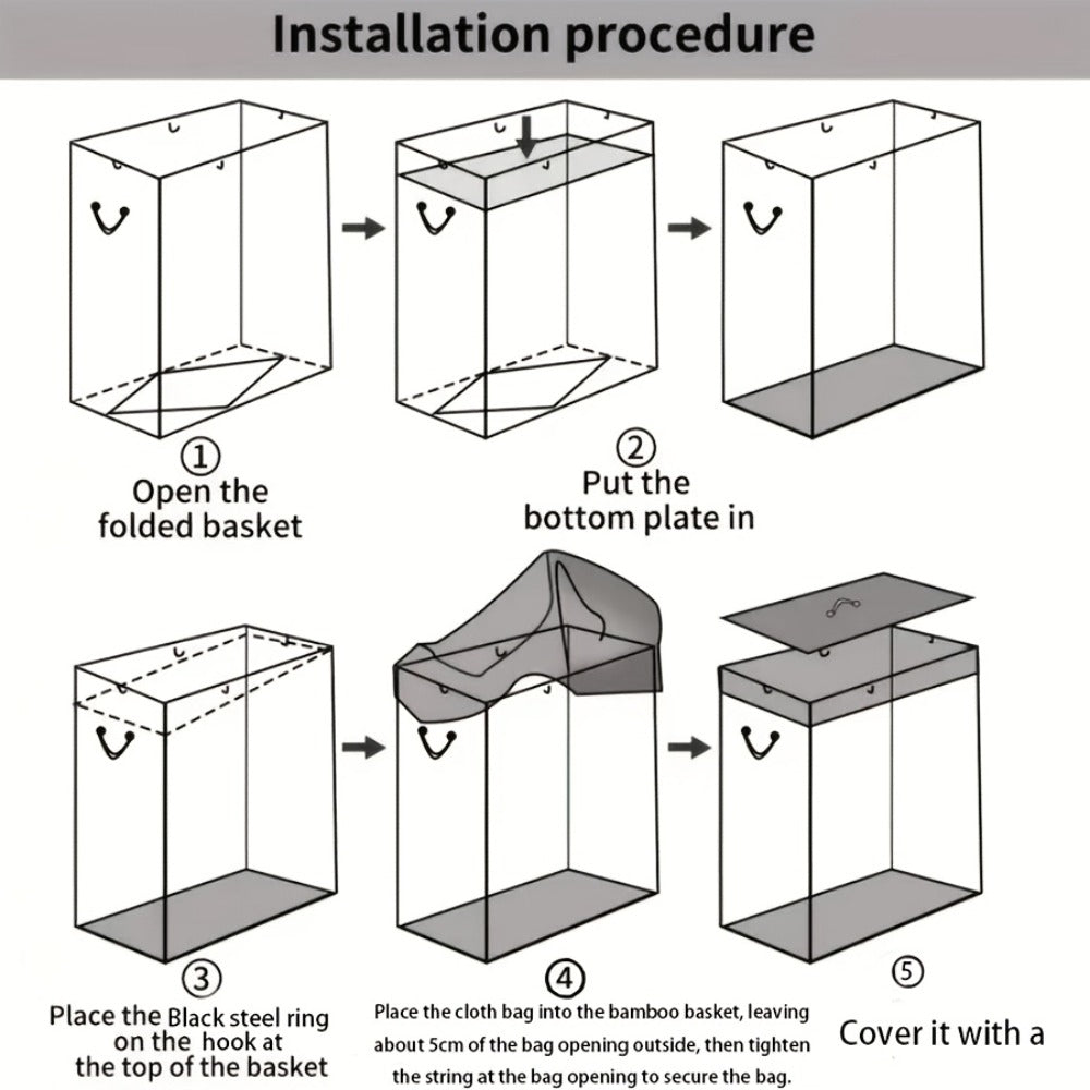 Upgrade or Ordinary Rectangular Collapsible Laundry Hamper with Slatted Body, Lid and Side Handles