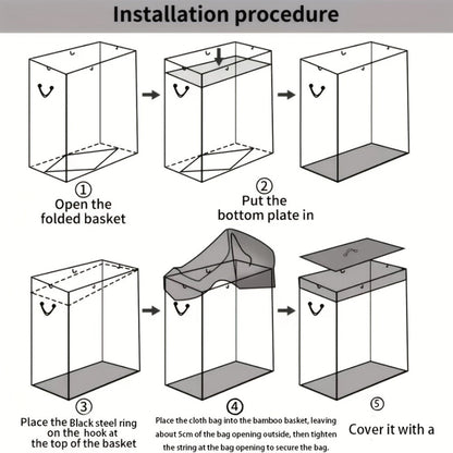 Upgrade or Ordinary Rectangular Collapsible Laundry Hamper with Slatted Body, Lid and Side Handles