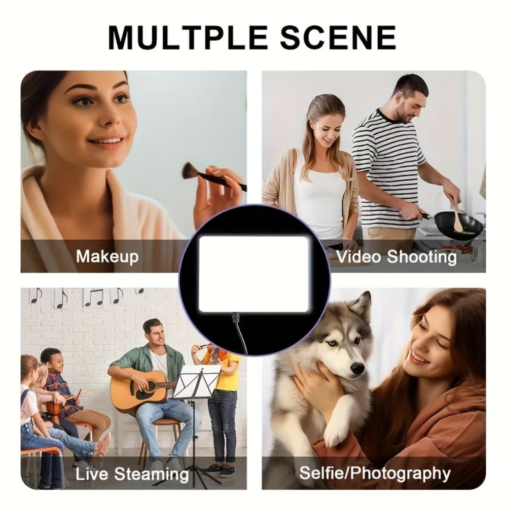 LED Ring Light 10 Inch with Stand Dimmable Fill Light for Vlogging Photography Makeup Selfie Live Streaming Video Conferencing Photo Studio Speedlight