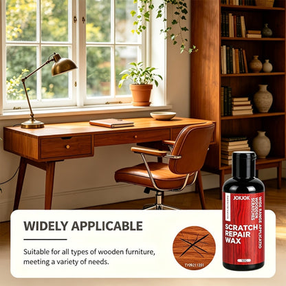 Wood Scratch Repair Wax - Hardwood Floor & Furniture Restorer Polish for Cabinets, Doors, Tables - Fix Scratches, Restore Luster, Prevent Drying & Aging