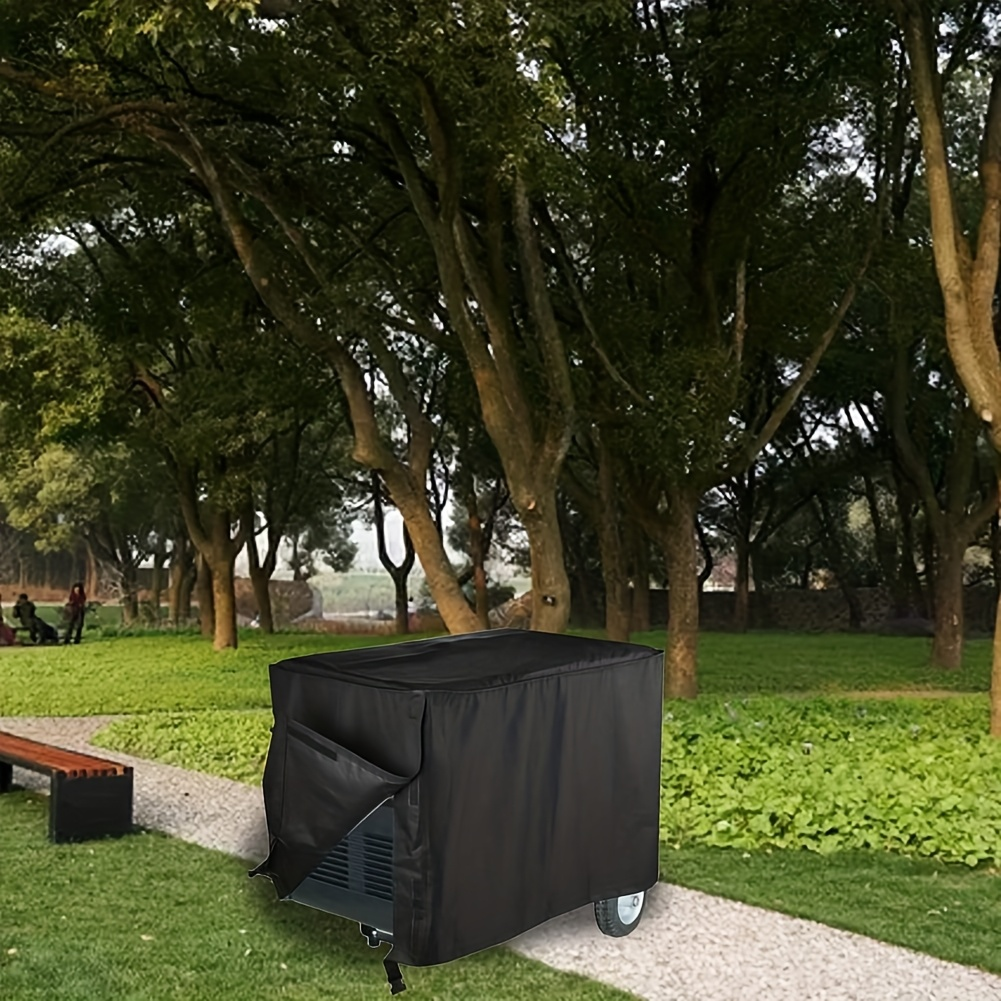 Generator Cover in Black with Displayed 25.59 x 20.08 x 20.08-Inch Dimensions and Side Access Opening