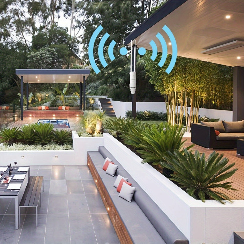 WAVLINK N300 Outdoor PoE WiFi Access Point 300Mbps - 2x7dBi Antennas 150m Range, AP Router Repeater 4-in-1 Modes