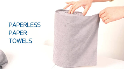 Reusable Tear-Away Cleaning Cloth Roll in Beige, Blue, Green, Pink or Gray with 50- or 100-Piece Options