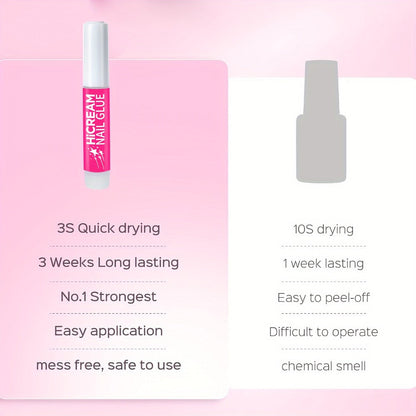 Nail Glue Set, MICHAN 14- or 28-Piece Configurations with 2ml Squeeze Tubes and Optional 7ml Brush Bottles