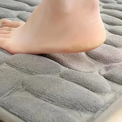 Memory Foam Bathroom Rug Set 5pcs - Non-Slip Absorbent Bath Mat Set for Sink Bathtub Shower Toilet, Machine Washable, Soft Plush Floor Mats