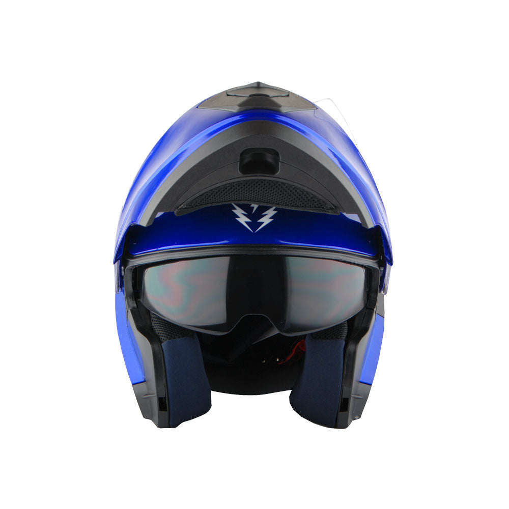 Motorcycle Modular Full Face Helmet Flip Up Dual Visor Sun Shield with Optional LED Tail Light 3 Modes Removable Washable Interior, Multiple Colors S M L XL — Modular901