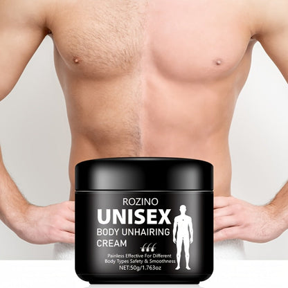Hair Removal Cream ROZINO 50g Black Jar with Single or Two-Pack Options for External Body Grooming