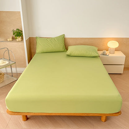 Fitted Sheet Set 3pcs with 2 Pillowcases | Soft Solid Color Bed Sheets Twin Full Queen King